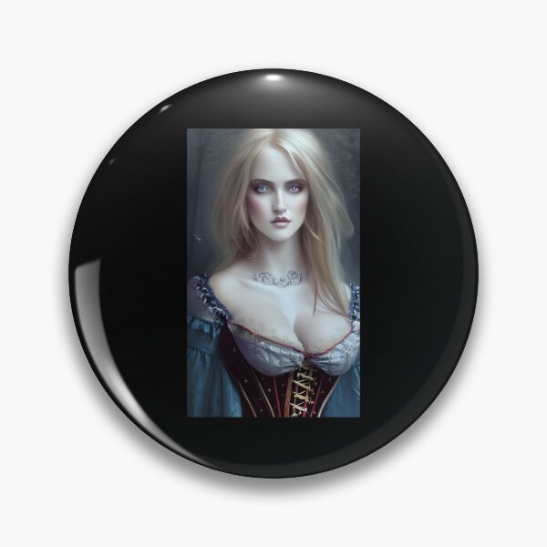 Item preview, Sexy Blonde Vampire Alluring Seductress Mesmerizing Artwork  Classic T-Shirt designed and sold by JimHardman.