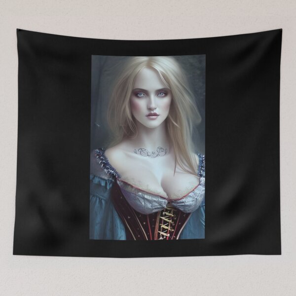 Item preview, Sexy Blonde Vampire Alluring Seductress Mesmerizing Artwork  Classic T-Shirt designed and sold by JimHardman.