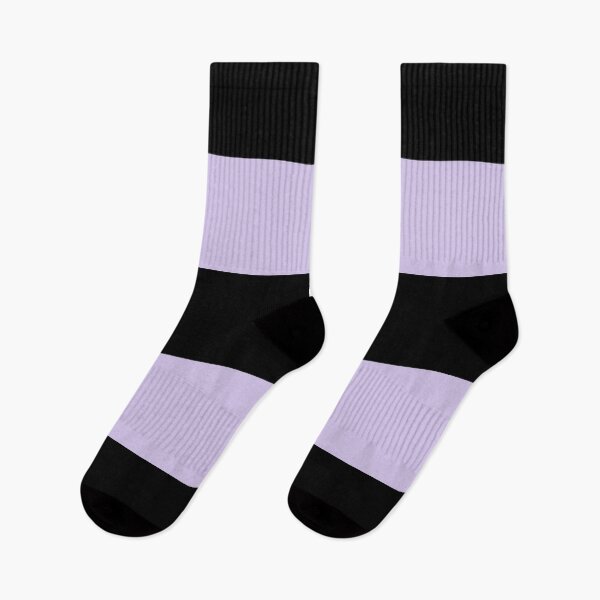 Item preview, Pastel Purple Black Minimal Horizontal Stripe Pattern Pairs 2023 COTY Digital Lavender 134-67-16 designed and sold by ColorOfTheYears.