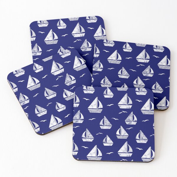 Item preview, Nautical Sail Boats Pattern designed and sold by HotHibiscus.