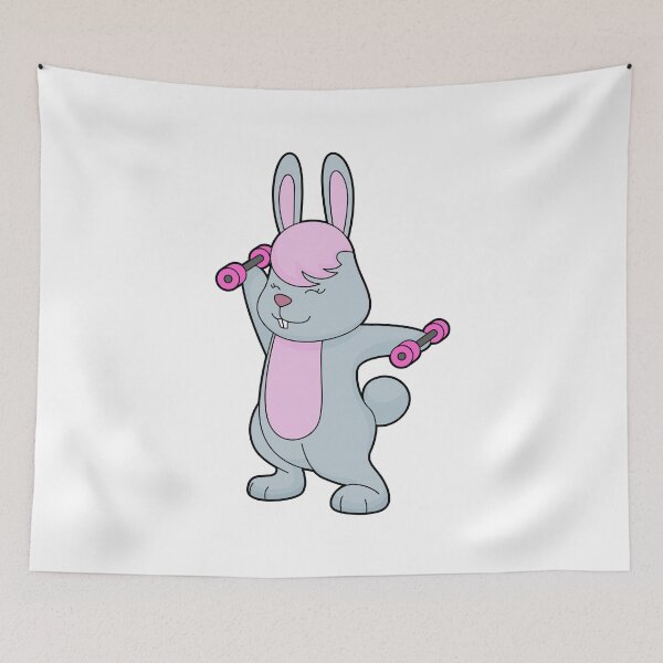Item preview, Rabbit Bodybuilder Dumbbells Bodybuilding designed and sold by Snabdesign84.