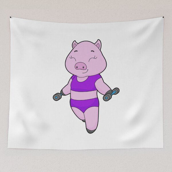 Item preview, Pig Bodybuilder Dumbbells Bodybuilding designed and sold by Snabdesign84.