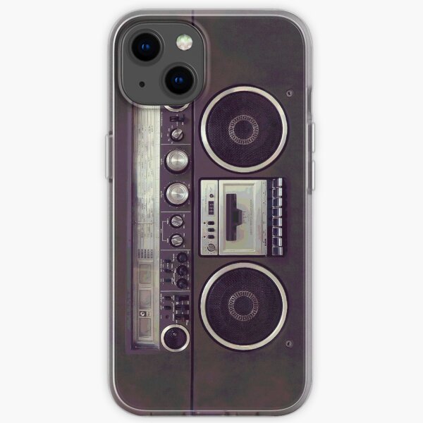 80s Retro Boombox Cassette Player iPhone Soft Case