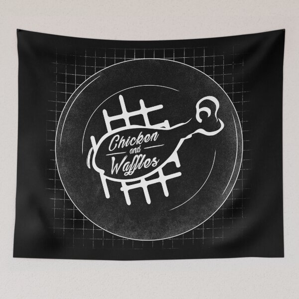 Item preview, Chicken and Waffles (black) designed and sold by Properlogic.