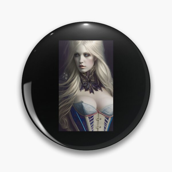 Item preview, Gorgeous Blonde Vampire Alluring Seductress Mesmerizing Artwork  Classic T-Shirt designed and sold by JimHardman.