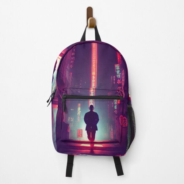 Item preview, JAPANESE YAKUZA CYBERPUNK NEO TOKIO CITY japanese neon lights dark purple designed and sold by DRK7DSGN.