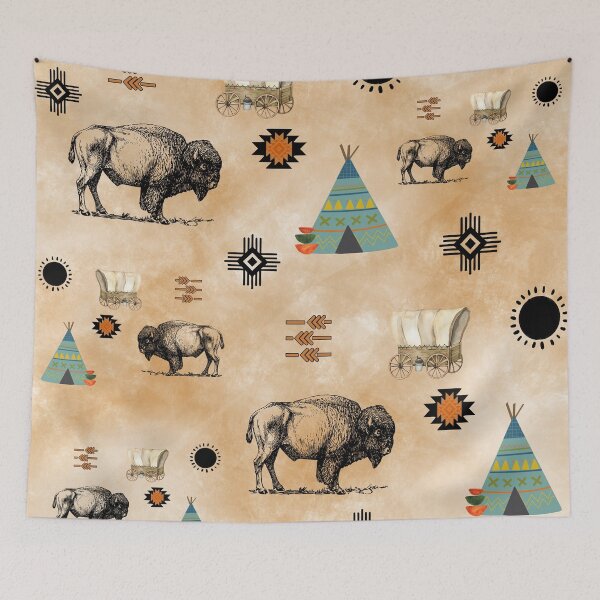Item preview, Bison Western Pattern designed and sold by handsoftime2020.