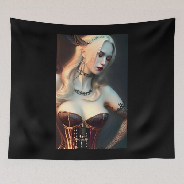 Item preview, Sexy Blonde Vampire Alluring Seductress Mesmerizing Artwork 1 Classic T-Shirt designed and sold by JimHardman.