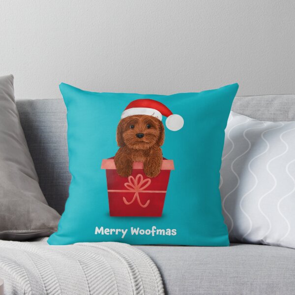 Item preview, Christmas Red Cockapoo Cavapoo Cavoodle doodle designed and sold by laurendemoet.