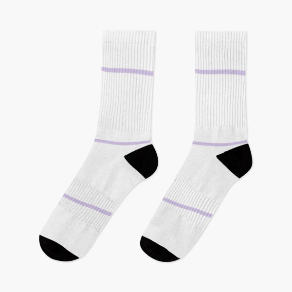 Item preview, Pastel Purple White Horizontal Stripe Pattern Pairs 2023 COTY Digital Lavender 134-67-16 designed and sold by ColorOfTheYears.
