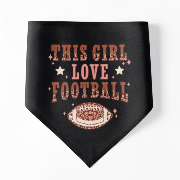 Girls Love Football Dog Bandana