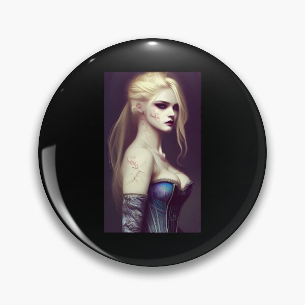 Item preview, Beautiful Blonde Vampire Alluring Seductress Mesmerizing Artwork  Classic T-Shirt designed and sold by JimHardman.