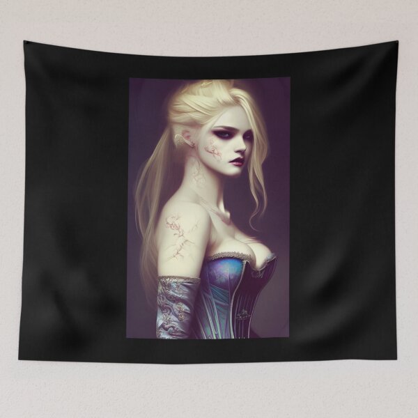 Item preview, Beautiful Blonde Vampire Alluring Seductress Mesmerizing Artwork  Classic T-Shirt designed and sold by JimHardman.