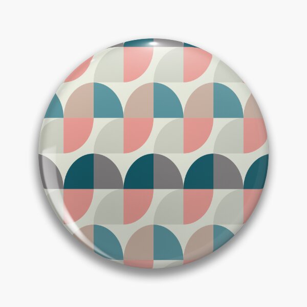Aperçu de l'œuvre Motif géométrique design vintage beige, turquoise, rose, gris, créée et vendue par Graphic-Color.