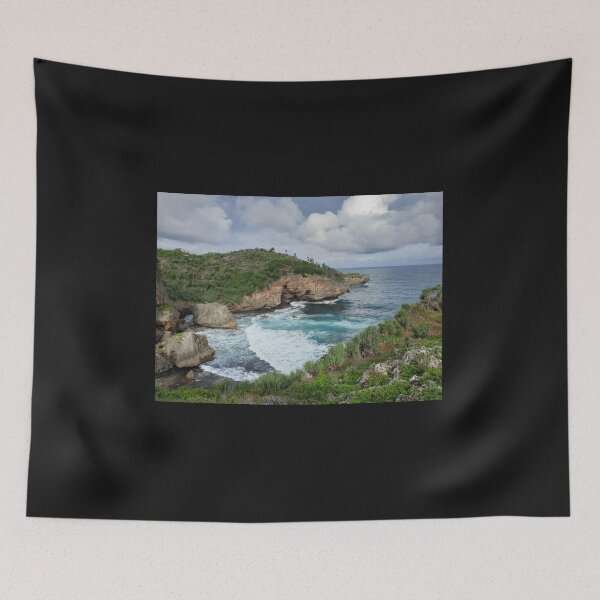 Item preview, Wavy rock lagoon beach Midodaren on Java, Indonesia. designed and sold by kall3bu.