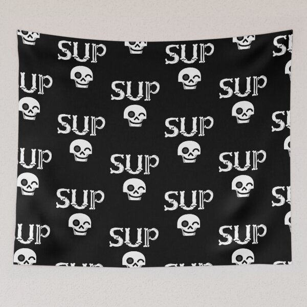 Item preview, Wink Skull Sup, Whatsup, wassup, bones designed and sold by hiunlimit.