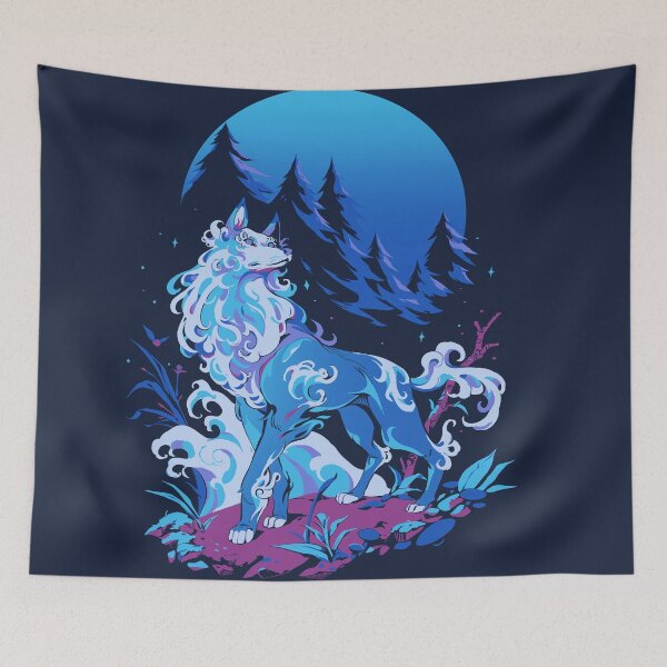 Item preview, Spiritual Aqua Wolf designed and sold by Ilustrata®.