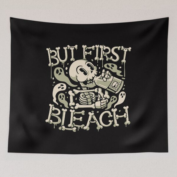 Item preview, But First Bleach Skeleton Drinking Monday by Tobe Fonseca designed and sold by Tobe Fonseca®.