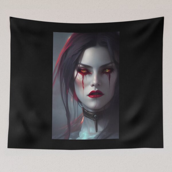 Item preview, Vampire Lady Seductress Crying Blood Art Alluring  Classic T-Shirt designed and sold by TraccSmith.