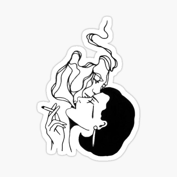 Smoke Kiss Sticker