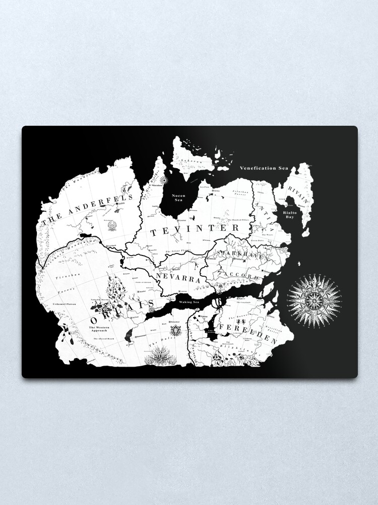 Alternate view of Thedas Map Metal Print