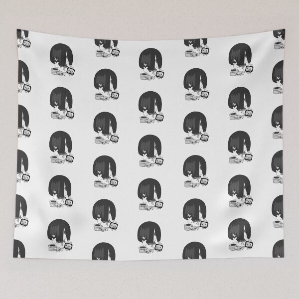 Item preview, Plantee Halloween - Kawaii Sadako (Black & White)  designed and sold by plentyplantee.