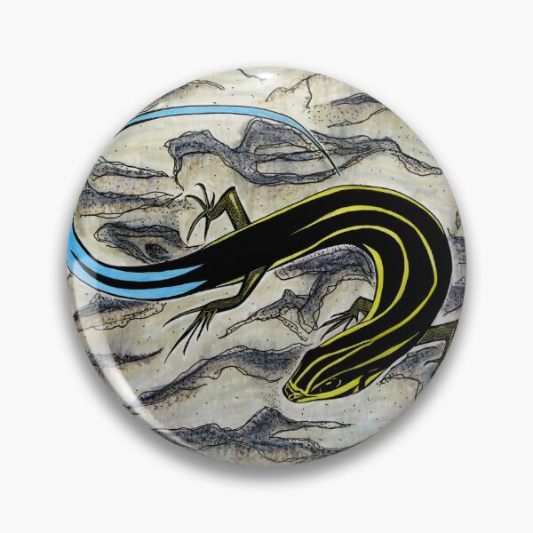 Item preview, Blue and Yellow Lizard - Five-lined Skink Drawing designed and sold by SfidaDesigns.