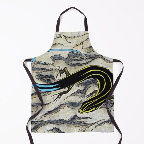 Item preview, Blue and Yellow Lizard - Five-lined Skink Drawing designed and sold by SfidaDesigns.