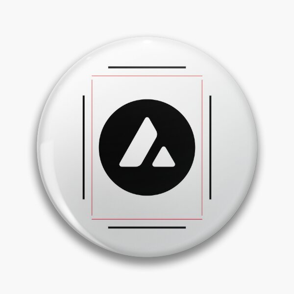 Item preview, Avalanche AVAX Crypto Altcoin - Geometric Simplicity Black Red Lines designed and sold by CryptoMoods.