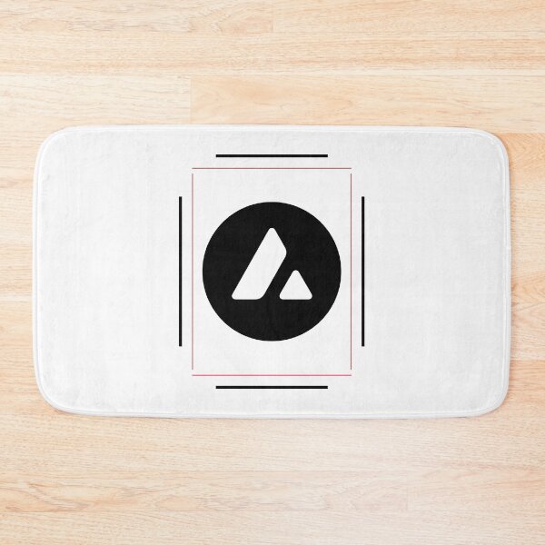 Item preview, Avalanche AVAX Crypto Altcoin - Geometric Simplicity Black Red Lines designed and sold by CryptoMoods.