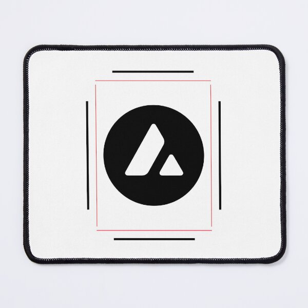 Item preview, Avalanche AVAX Crypto Altcoin - Geometric Simplicity Black Red Lines designed and sold by CryptoMoods.
