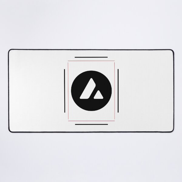 Item preview, Avalanche AVAX Crypto Altcoin - Geometric Simplicity Black Red Lines designed and sold by CryptoMoods.