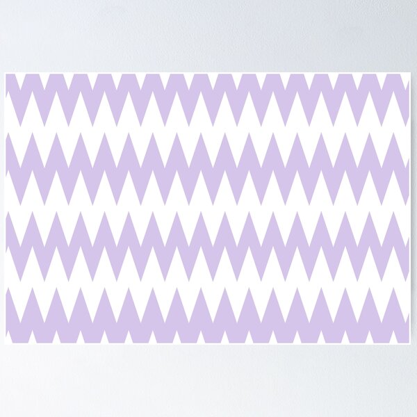 Artikelvorschau, Pastel Purple White Zigzag Rippled Horizontal Stripe Pattern 2023 COTY Digital Lavender 134-67-16 entworfen und verkauft von ColorOfTheYears.