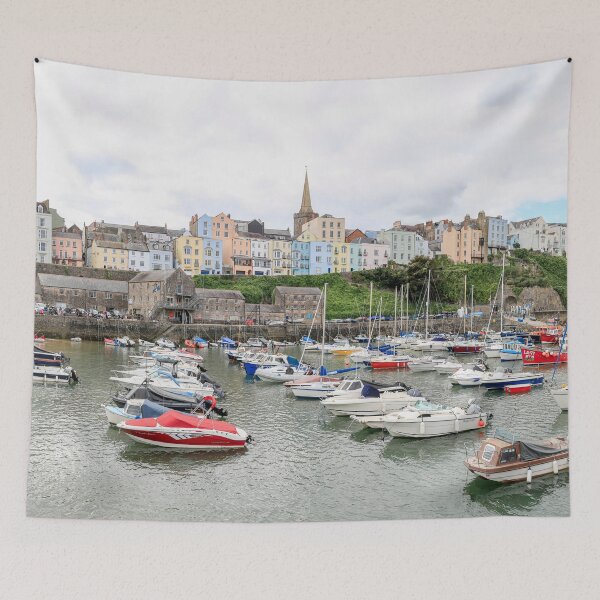 Item preview, Tenby Harbour and Town Panorama, Pembrokeshire, Wales designed and sold by Paul Thompson Photography.