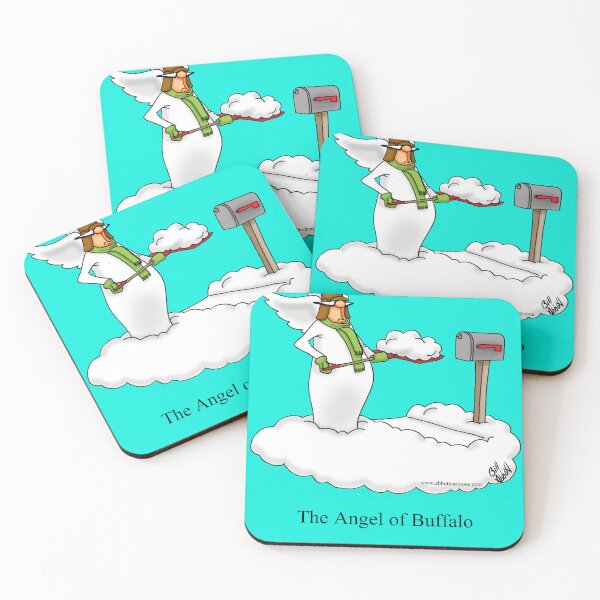 Item preview, Funny Spectickles Angel of Buffalo Snow Cartoon Humor designed and sold by abbottoons.