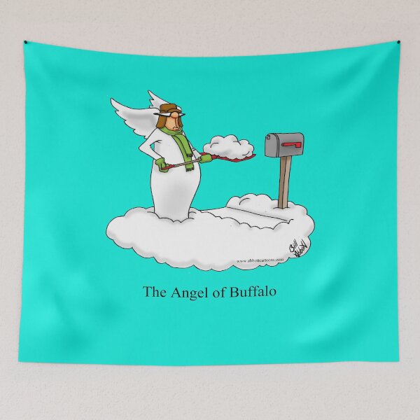 Item preview, Funny Spectickles Angel of Buffalo Snow Cartoon Humor designed and sold by abbottoons.