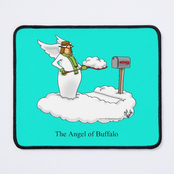 Item preview, Funny Spectickles Angel of Buffalo Snow Cartoon Humor designed and sold by abbottoons.