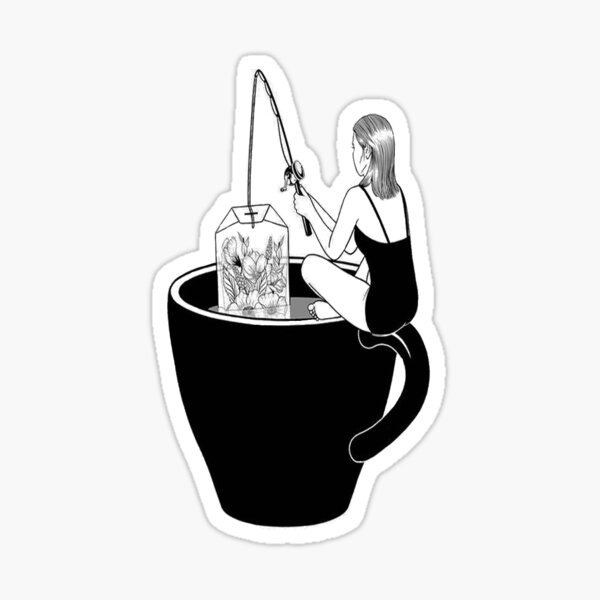 Tea Fishing Sticker