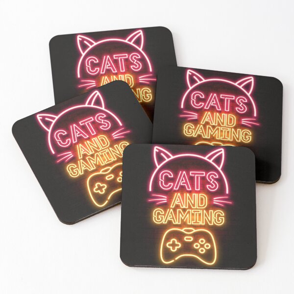 Item preview, cats and gaming designed and sold by MoodExtra.