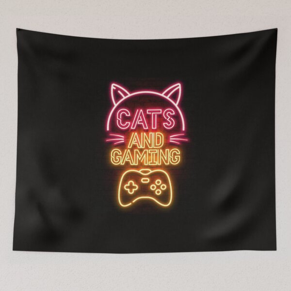 Item preview, cats and gaming designed and sold by MoodExtra.