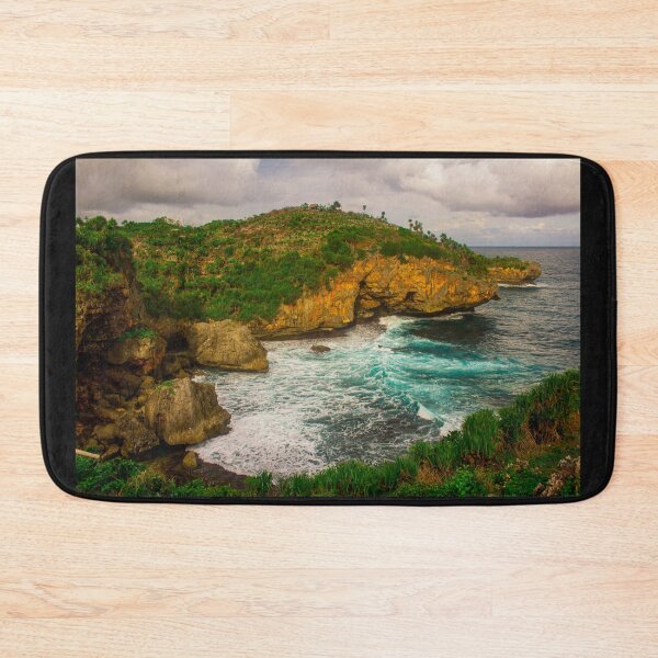 Item preview, Wavy rock lagoon beach Midodaren on Java, Indonesia. designed and sold by kall3bu.