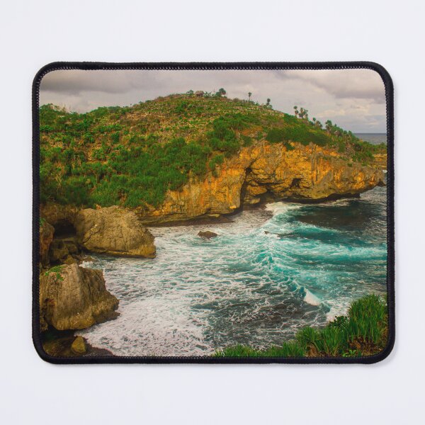 Item preview, Wavy rock lagoon beach Midodaren on Java, Indonesia. designed and sold by kall3bu.