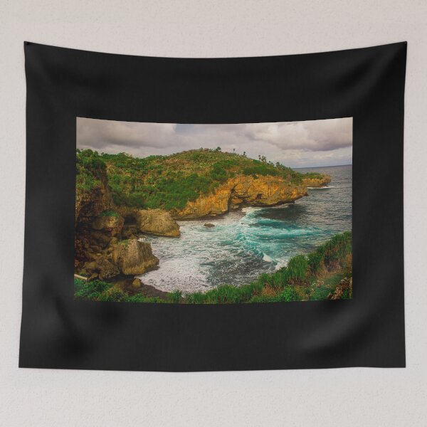 Item preview, Wavy rock lagoon beach Midodaren on Java, Indonesia. designed and sold by kall3bu.
