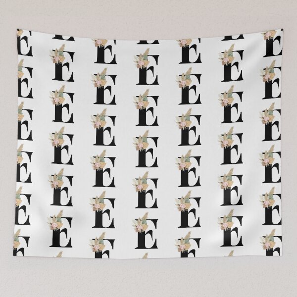 Item preview, letter e floral designed and sold by LU NA.