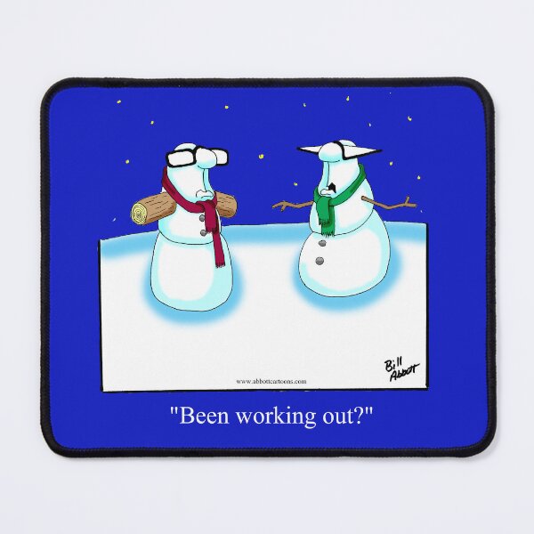 Item preview, Funny Spectickles Buff Snowman Cartoon Humor designed and sold by abbottoons.