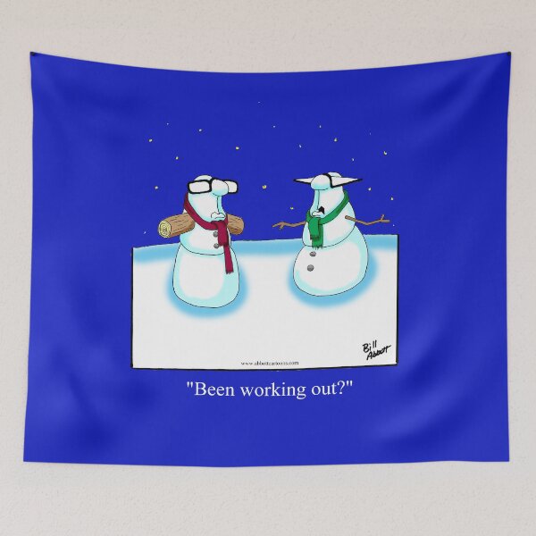 Item preview, Funny Spectickles Buff Snowman Cartoon Humor designed and sold by abbottoons.