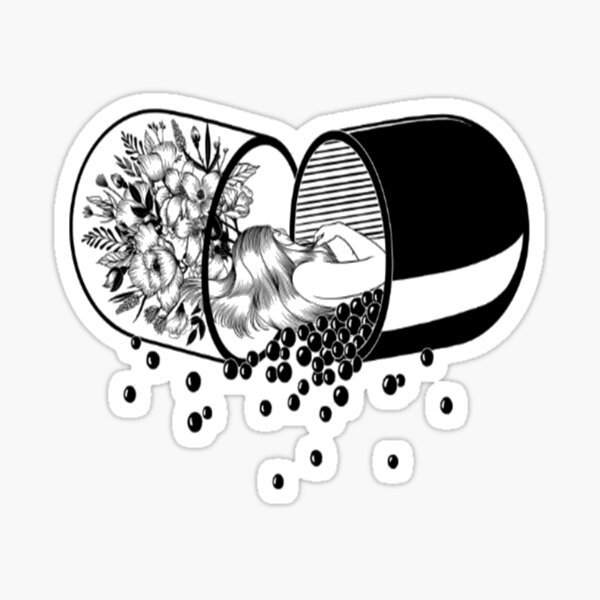 Pill Girl Sticker