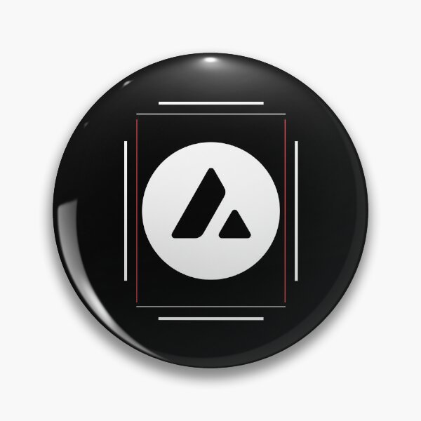 Item preview, Avalanche AVAX Crypto Altcoin - Geometric Simplicity White Red Stripes designed and sold by CryptoMoods.