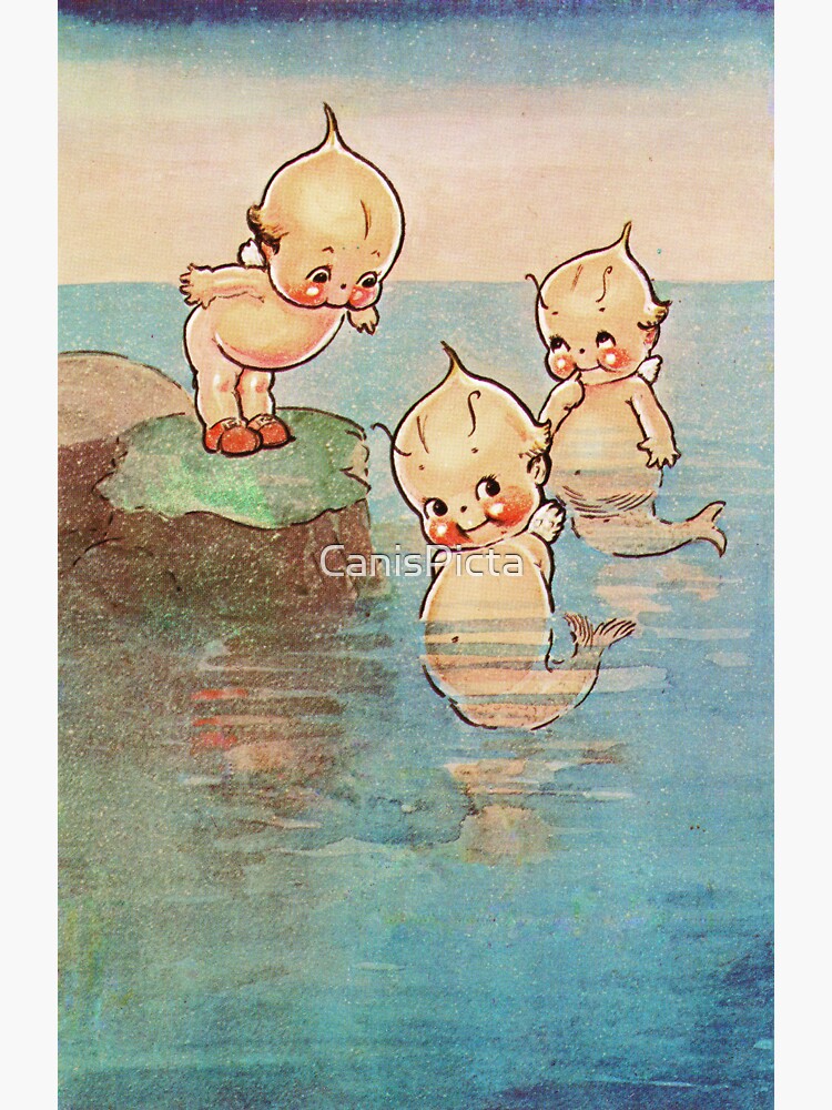 Thumbnail 3 of 3, Sticker, "Sea Maidens" - Mermaids, Mythical Creature, Ocean, Cutie, Siren, Sailor, Mermaid designed and sold by CanisPicta.