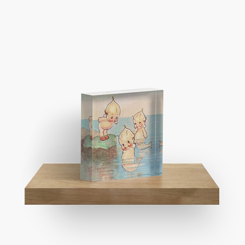 "Sea Maidens" - Mermaids, Mythical Creature, Ocean, Cutie, Siren, Sailor, Mermaid Acrylic Block